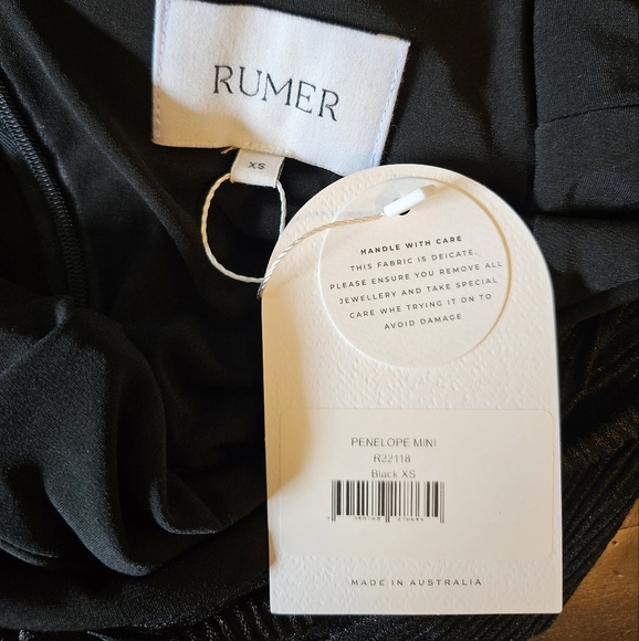 Rumer Penelope Ribbed Bodycon Sleeveless Mini Dress in Black - Picture 13 of 14